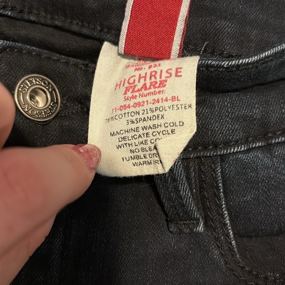 Stetson Dark Blue High Rise Flare Jeans - Picture 3 of 5